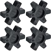 uxcell 4pcs L099/L100 Jaw Coupling Insert, Flexible Solid Type NBR Rubber Jaw Coupling Center Inserts for L Jaw Coupling L-Jaw Coupler Set, Black, Red