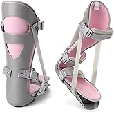 Medibot Sleeping Stretch Boot-Plantar Fasciitis Night Splint Leg Support Brace, Comfortable & Adjustable, Fits Right or Left Foot for Achilles Tendonitis, Heel, Bone Spurs(Grey shell Pink lining M)