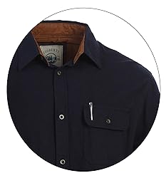Gioberti Men's Brushed Solid Flannel Shirt with