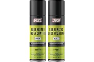 LAUCO Rubberized Undercoating Black (2-Pack) - 15oz Aerosol Spray Paint Can - Automotive & Truck Undercoat, Rust, Corrosion, Sound Deadener Coating for Metal & Plastic