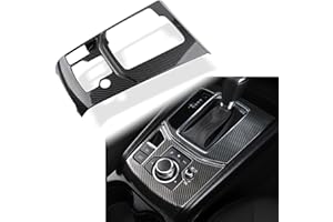 ANFOKAS for Mazda CX-5 2024 2023 2022 2021 2020 2019 2018 2017 Accessories Car Auto Interior Center Console Cover Gear Panel Gear Shift Knob Cover Trims Frame -ABS Carbon Fiber Style
