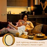 slochi Dimmable Ceiling Light 24W Remote 3000-6500K Night Light 1800K Black view 5