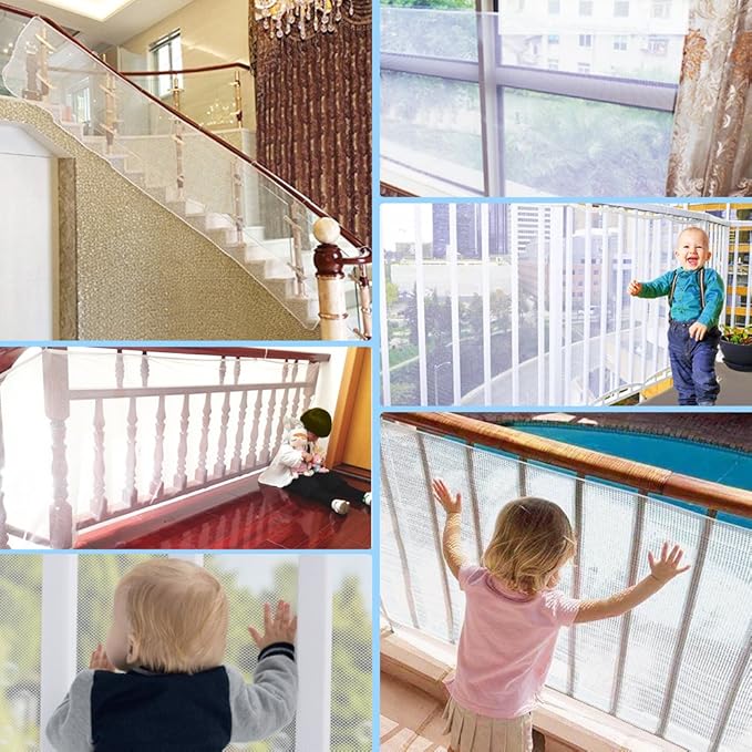 Durable Baby Toddlers Kids Pet Safety Banister Stair Mesh Net
