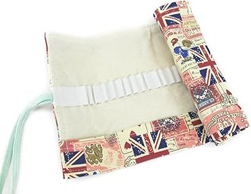 Amazon Deli おしゃれ ユニオンジャック トランプ イラスト ロール ペンケース 36本用 並行輸入品 ペンケース 文房具 オフィス用品