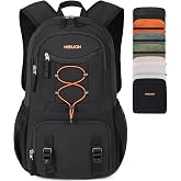 Nerlion 35L Hiking Backpack Travel Backpack for Men Women Camping Waterproof Outdoor Hiking Daypack Lightweight Backpack Black Orange