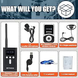 Retekess T130S(2nd Gen T130) Wireless Tour Guide