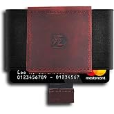 VBAX Elastic Wallet with Pull Tab for Men &amp; Women &ndash; Slim Minimalist Front Pocket Leather Card Holder, Compact Stretch Design Fits 8&ndash;10 Cards &amp; Cash &ndash; Premium Everyday Carry Wallet