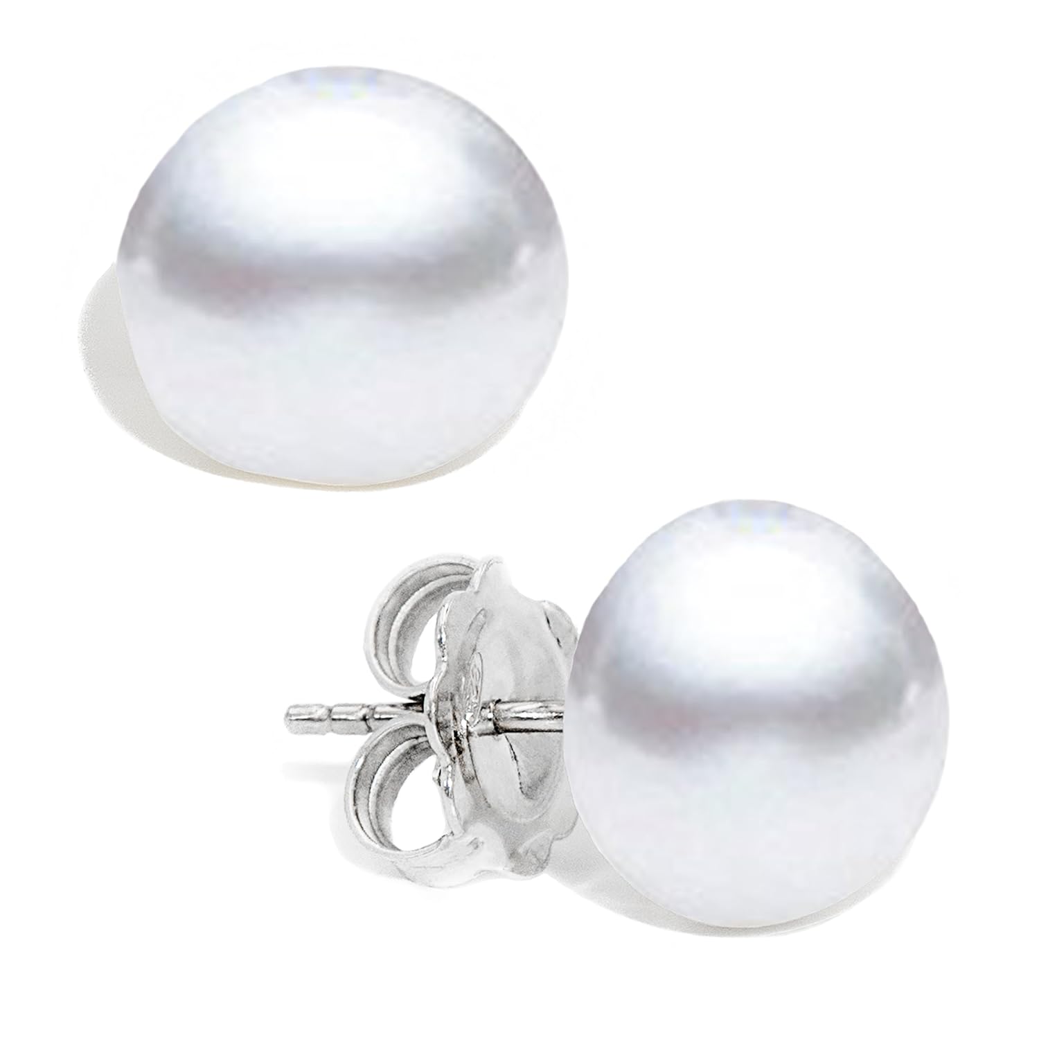 Pendientes de mujer de perlas cultivadas de agua dulce barrocas blancas SECRET