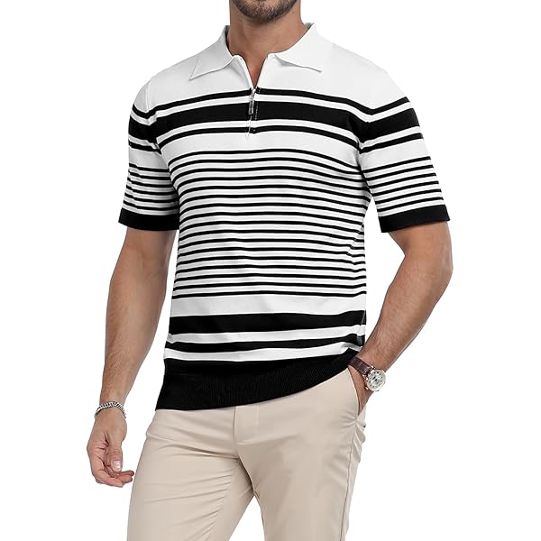 Amazon.com: Men's Zip Up Polo Shirts Long Sleeve Spring Fashion