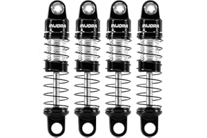 INJORA Aluminum 26mm Oil Shocks for 1/30 Axial SCX30(Black Silver)