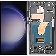 6.8 inch for Galaxy S23 Ultra, LCD Display Digitizer S23ultra 5G S918B LCD Screen Replacement with Frame, EU International Version, Support Fingerprint (Green)