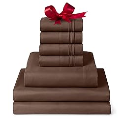 Mellanni Iconic Split King Sheet Set - 7-Piece Bed