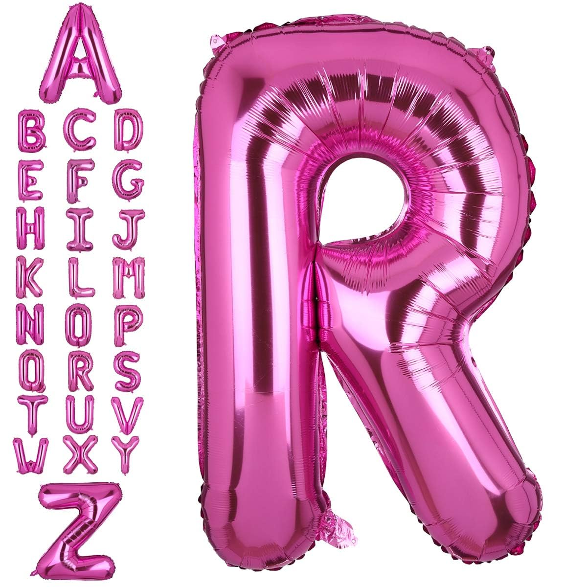 40 Inch Giant Pink Letter R Foil Helium Balloons Big Single Mylar Balloon Birthday Party Decoration Supply Baby Shower (Pink R)