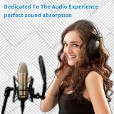 Warmiehomy 48 Pack Acoustic Foam Panels 12x12x1 Sound Proofing White/Black view 6