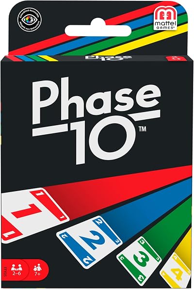 Phase 10 Card Game by Mattel — 108 Cards, Rummy-Style Twist