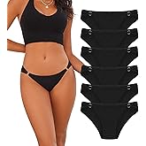 XI LIU Cotton Underwear for Women Soft Stretch Women's Cotton Bikini Panties 6 Pack