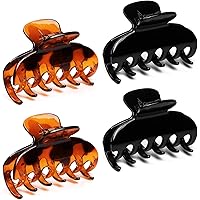 Vsiopy 3.5 Inch Strong Hold Hair Claw Clips for Women Hair Accessories for Thick Thin Hair Nonslip Big Tortoise Banana Hair C