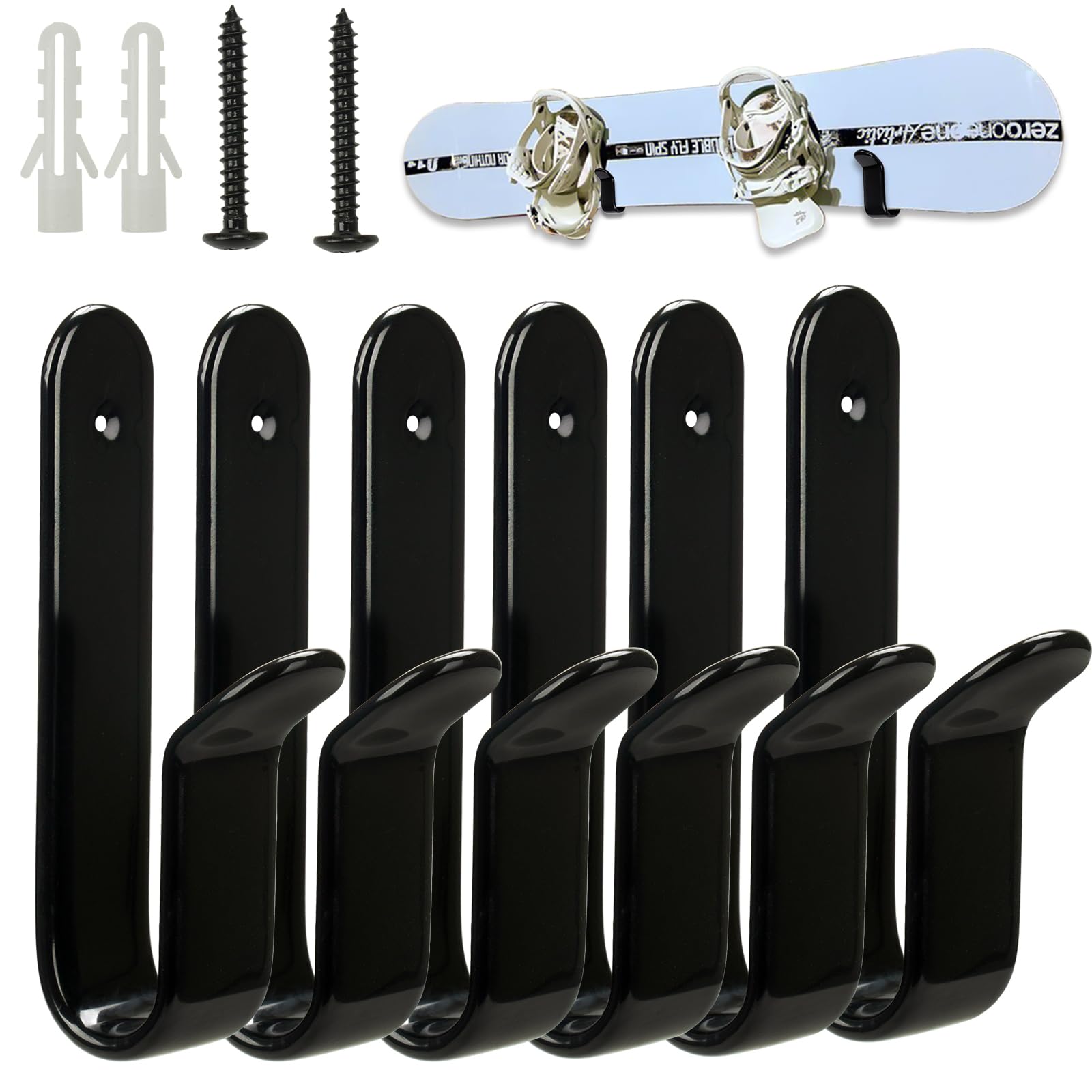 Rolitwils Snowboard Wall Mount Clips, Horizontal
