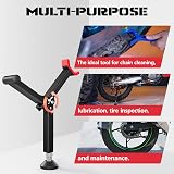 JFG RACING Motorcycle Rear Wheel Stand Foldable Paddock, Universal Red view 6