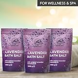 AROMATIKA Bath Sea Salt Lavender 3x1000g Natural Essential Oil Sleep Stress view 8