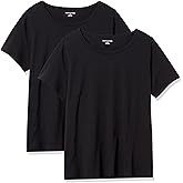 Amazon Essentials womens Regular-Fit 100% Cotton Short-Sleeve Crewneck T-Shirt (Available in Plus Size)