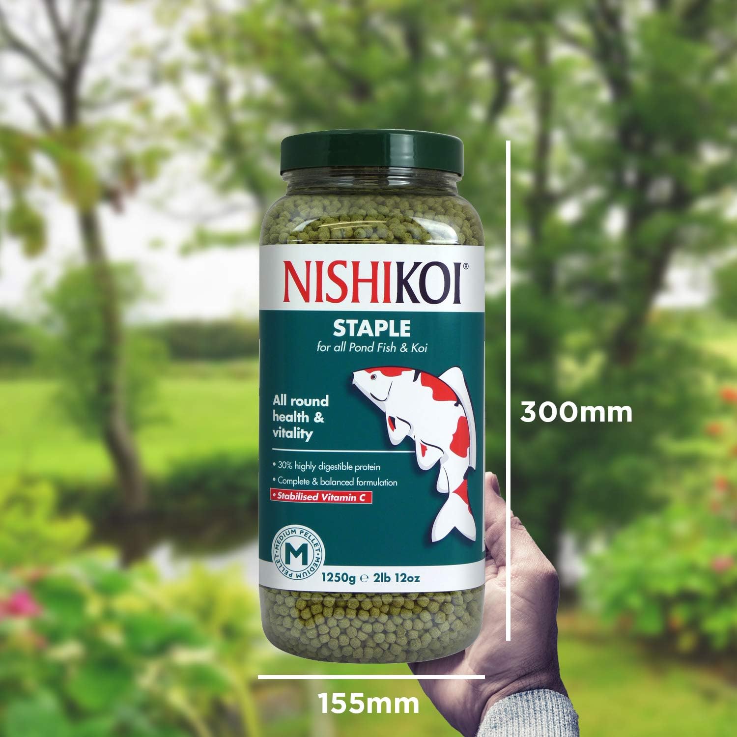 Nishikoi Staple Complete Koi Food Pellets for Pond Fish for All Round Health and Vitality - Medium, 1250 g - Image 5