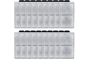 18 Pack PF-S Aquarium Filter Cartridges for Top Fin Silenstream PF10 Power Filters Thickened Cotton Replacement Carbon Fish T