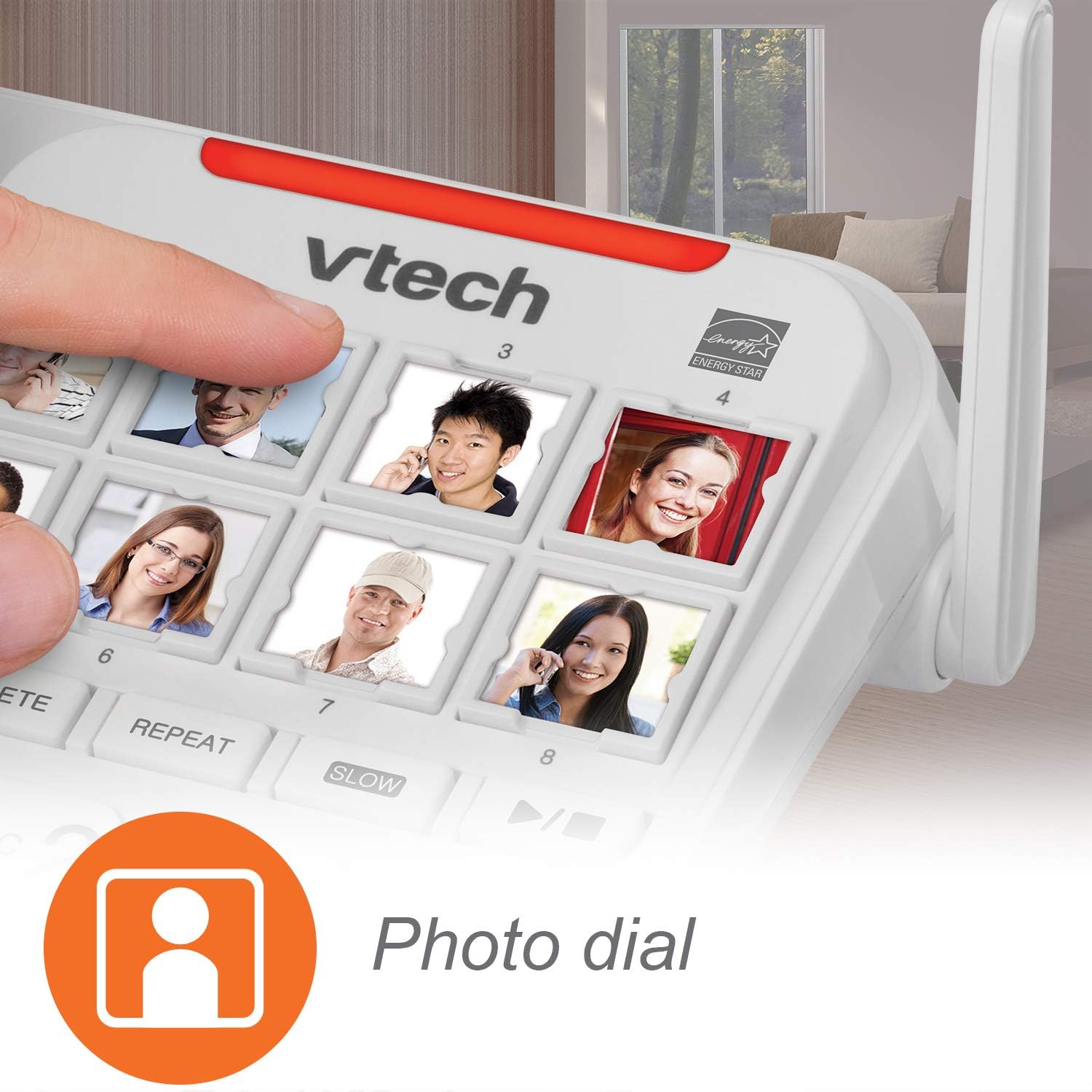 VTech SN5147 Amplified Corded/Cordless Senior Phone System with 90dB Extra-Loud Visual Ringer, Big Buttons & Large Display : Electronics