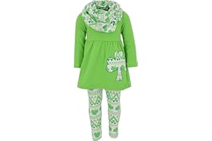 Unique Baby Girls' Clothing Sets Matching 3 Piece Outfit with Tunic Leggings and Scarf
