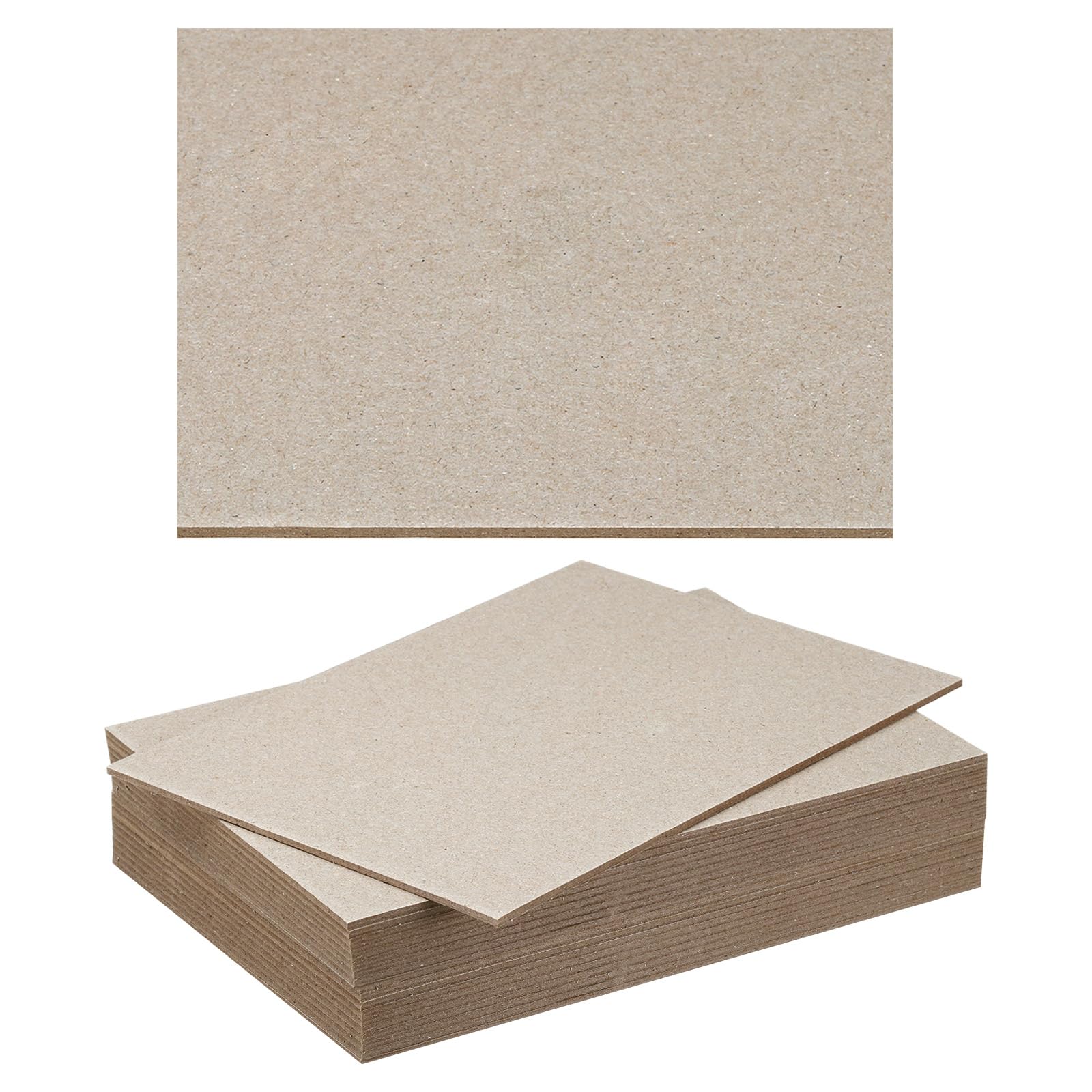 PATIKIL 7x5x0.08" Chipboard Sheets, 20Pcs Thick Book Board Binders Board Sturdy Bookbinding Supplies for Book Binding Cover, Gray