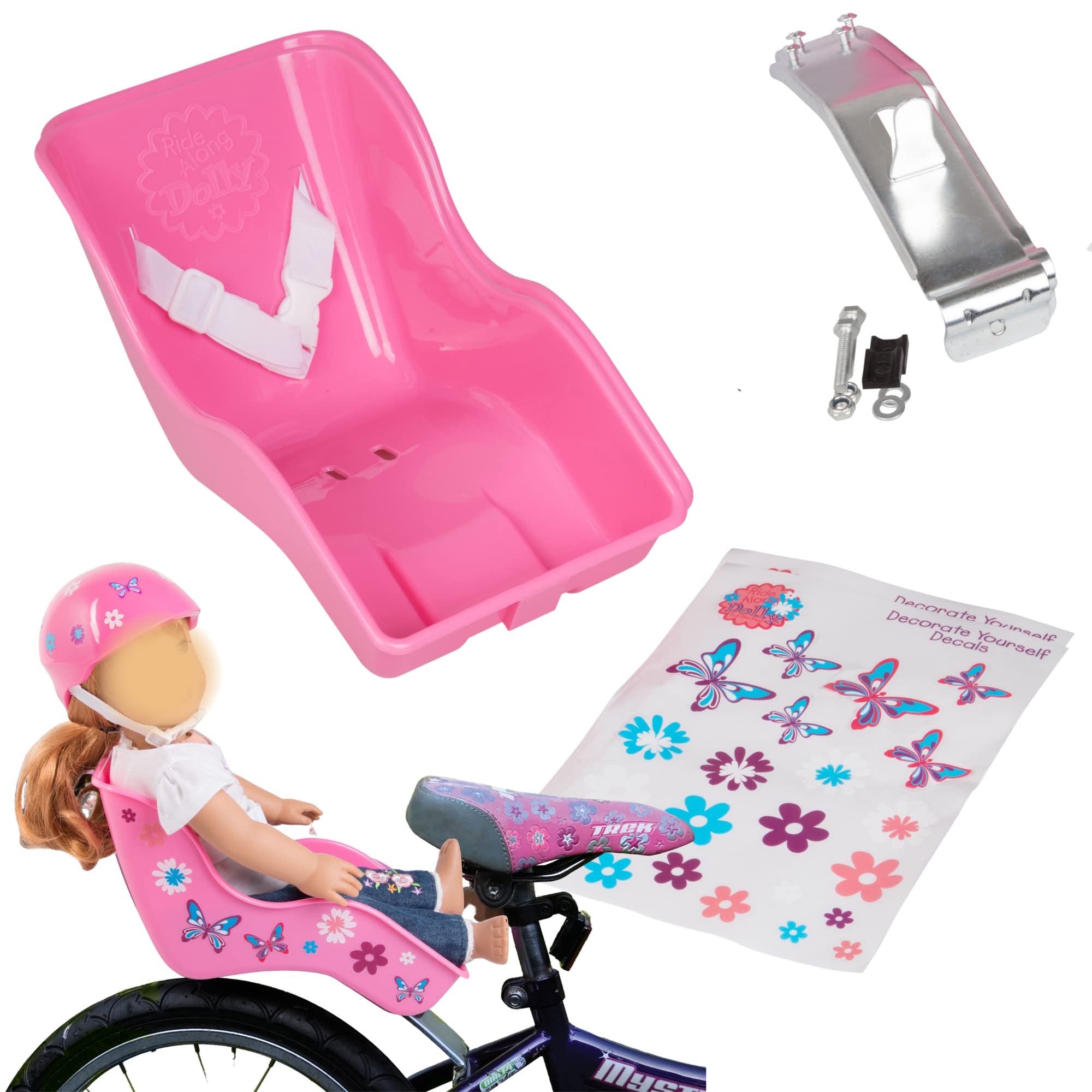 The Original Doll Bicycle Seat (Pink)- Bike Attachment Accessory for All 18