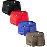 iKingsky Men's Sexy Boxer Briefs Breathable Pouch Shorts Stretch Bulge Trunks Under Panties for Men