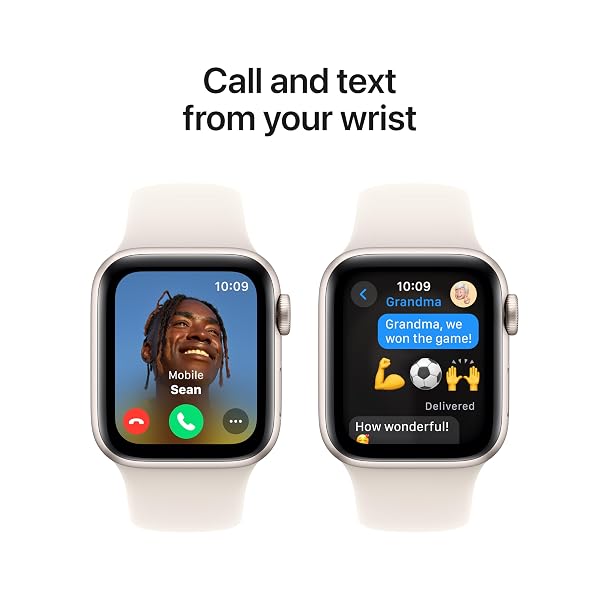 APPLE WATCH SE (2ND GEN) [GPS 40MM] SMARTWATCH WITH STARLIGHT ALUMINUM CASE WITH STARLIGHT SPORT BAND S/M. FITNESS AND SLEEP TRACKERS, CRASH DETECTION, HEART RATE MONITOR, RETINA DISPLAY