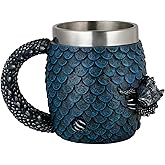 GOT Dragon Egg Coffee Mug - Medieval D&D Beer Stein Tankard 15.8OZ Stainless Drinking Mug for Dragon Lovers Collector - Novelty Gothic Dungeons and Dragons Gift Bar Party Drinkware decorations