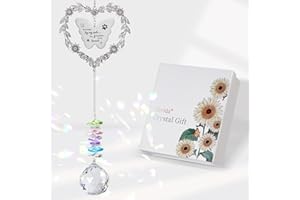 Elivida Dog Memorial Gifts for Loss of Dog, Pet Sympathy Suncatcher with Personalized Words, Cat Death Remembrance Gift for Pet Lovers, Heart Shaped Cat Bereavement Ornament with Sympathy Card