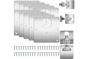 Hinge Repair Plate,10PCS Cabinet Hinge Repair Plate with Customized Screws,Stainless Steel Kitchen Cupboard Door Hinge Repair