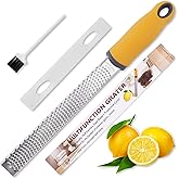 Lemon Zester Grater, Citrus Zester Grater with Handle, Kitchen Gadgets for Cheese, Lemon, Chocolate, Nutmeg, Ginger, Fruit, V