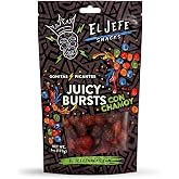 El Jefe Snacks Chamoy Juicy Bursts Candy &ndash; Sweet, Spicy &amp; Tangy Mexican Chamoy Candy &ndash; Fruit-Filled Candy Bites Coated in Chamoy &ndash; Gummy Candy, Authentic Mexican Snack, 6oz