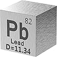 Lead Cube - Metal Density Cube Set - Laser Engraved Periodic Table Elements Collection - 10mm