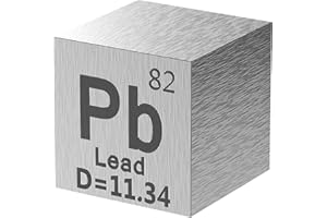 GALLANT METALS Lead Cube - Metal Density Cube Set - Laser Engraved Periodic Table Elements Collection - 10mm