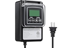 LEONLITE 100W Outdoor Low Voltage Landscape Transformer, 100-240V AC to 12V DC Transformer with Timer and Photocell Light Sensor, ETL Listed, IP65 Waterproof, for Outdoor Spotlight Pathway Light