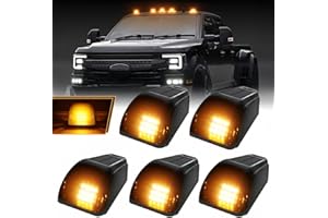 ALDST Solar Wireless No Drill Cab Lights for Truck Roof, IP67 Waterproof 5PCS, Solar-Powered Truck Cab Lights with Auto Sensor Luces para Techo de Carro