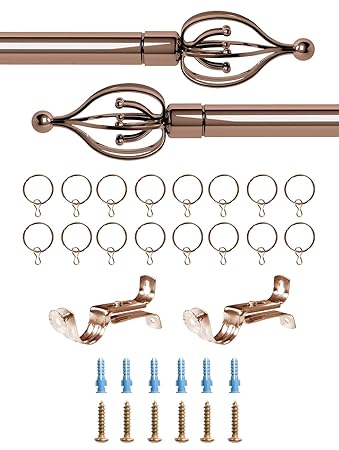 Buy Story Home Adjustable Length Curtain Rod With Swirl Modern And