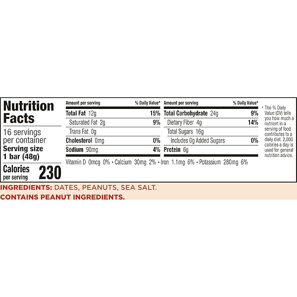 LARABAR PEANUT BUTTER COOKIE, GLUTEN FREE VEGAN FRUIT & NUT BAR, 16 CT, 27.2 OZ