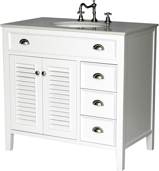 Amazon Com 36 Inch Cottage Style Single Sink Bathroom Vanity Model 2603 W Kitchen Dining