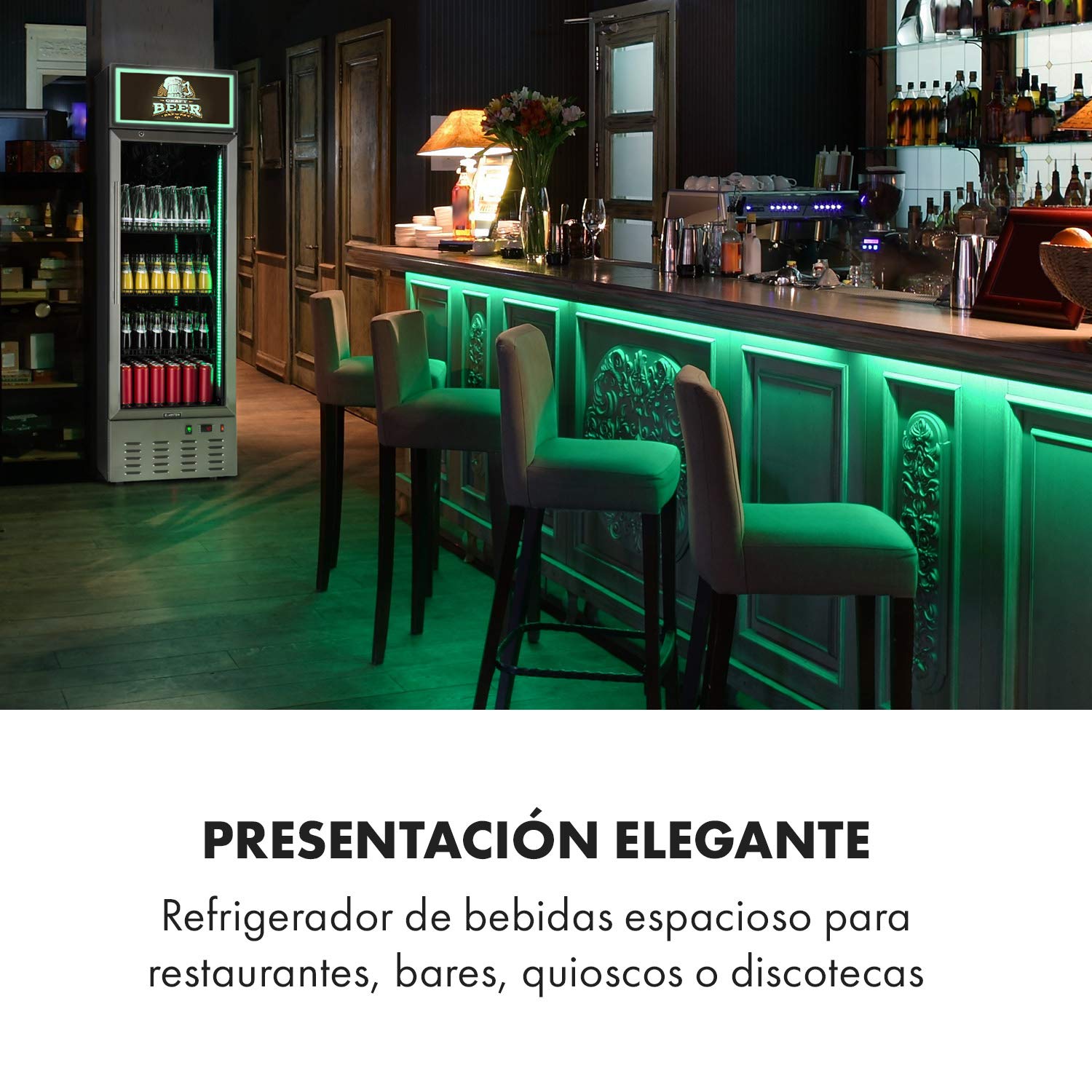 KLARSTEIN Berghain Pro Frigorífico para Bebidas - iluminación ...