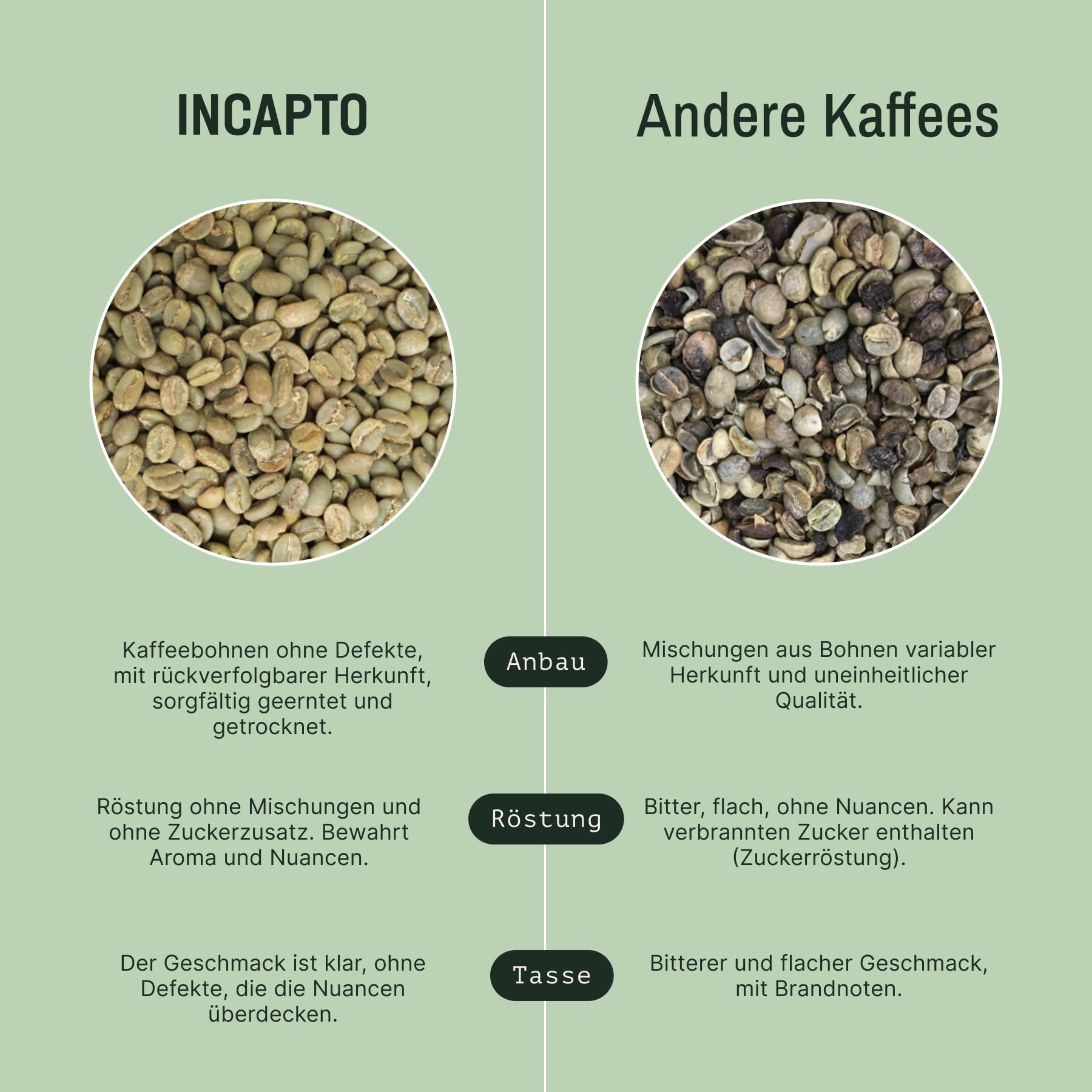 Incapto Spezialitäten-Kaffeebohnen | Single-Origin Kolumbien | Espresso 100% Arabica | Specialty Coffee 84 Punkte SCA | Traditionell Geröstete Bohnenkaffee | Plantage Huila, Cadefihuila, 1kg 7