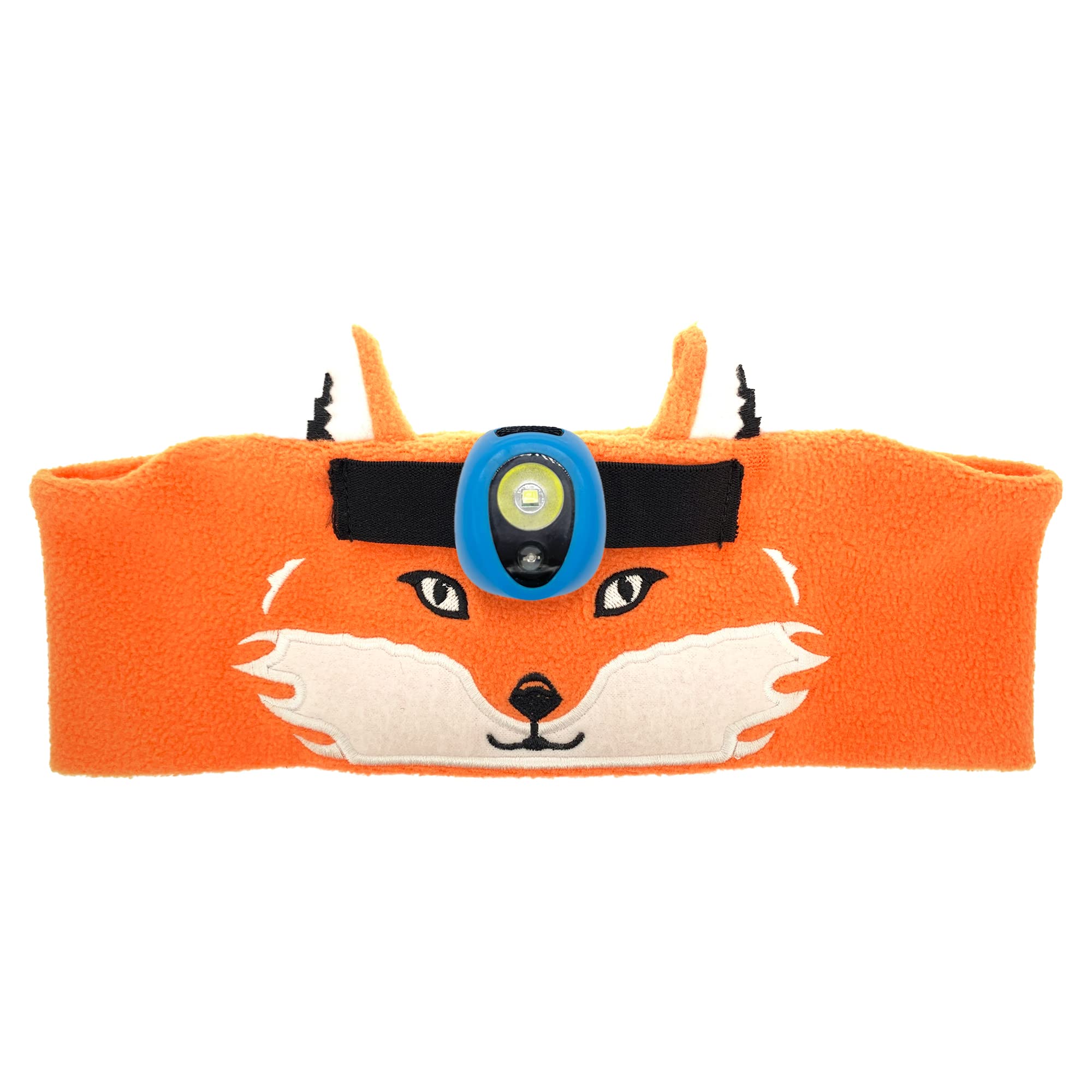 Sun Company WildLight Headband Headlamp - Fleece Headband with Bright LED Head Lamp for Kids | Fun Toy Headlight for Camping, Hiking, and Exploring (Fox)