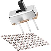 Chanzon SPDT Mini Micro Slide Switch 1p2t 2 Position 70pcs 3mm Toggle | Vertical Slide Switch Panel Mount Small High Knob for PCB Arduino Breadboard Electronic Board Dip Miniature SlideSwitch