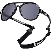 COCOSAND Baby Aviator Polarized Sunglasses with Adjustable Strap for Baby Infant Girl Boy 0-18 Months